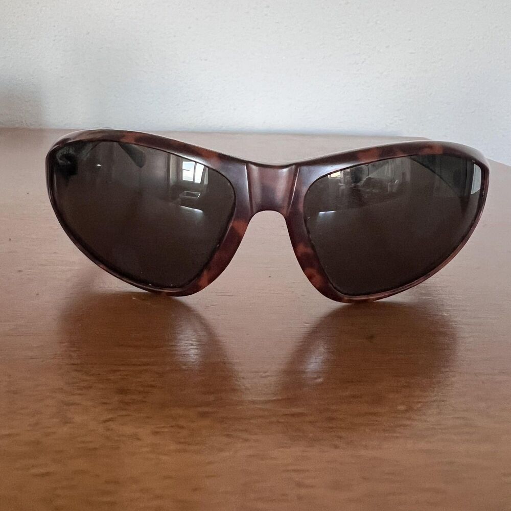 Legend‎ Crystal Polarized Sunglasses Brown Tortoiseshell Japan Sport Wrap Mens